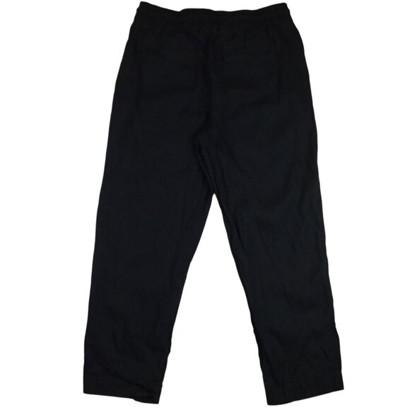 Athleta Linen Pant Womens Large Black Linen Drawstring Relaxed Fit Pant - Picture 7 of 13